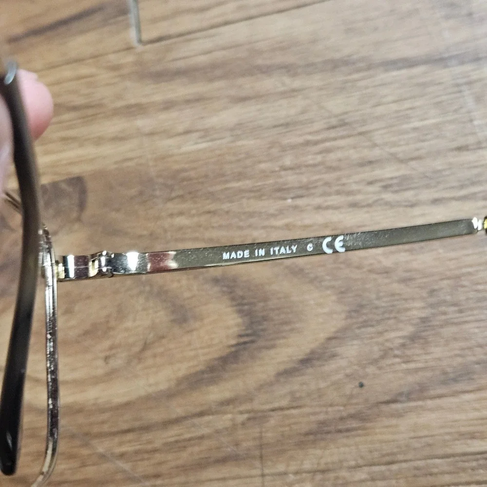 Chanel 4238-A Gold Metal Cat Eye Eyeglass Frames Only 53-19-140 Italy Luxury